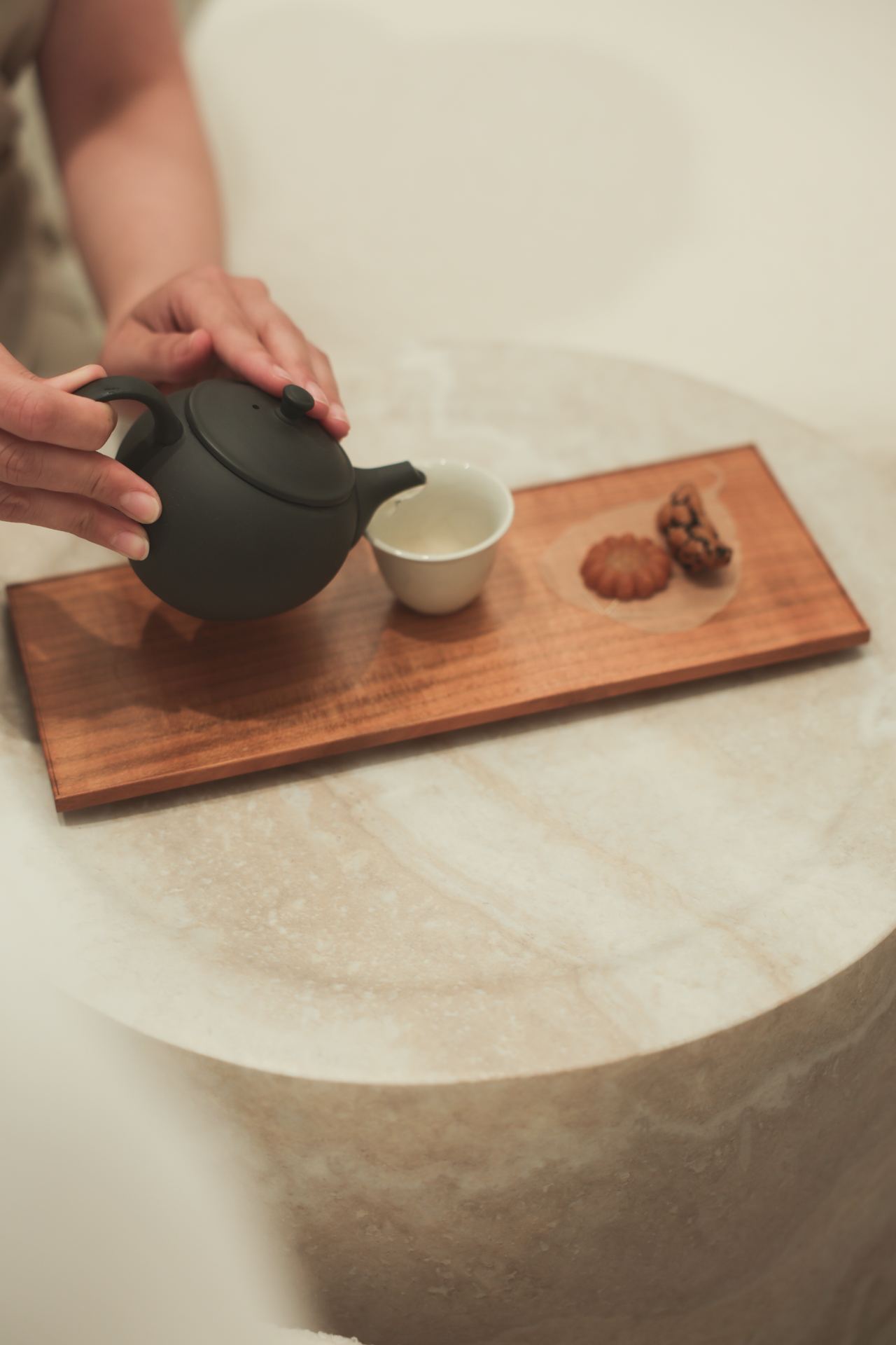 湯上がりの韓方茶を一杯